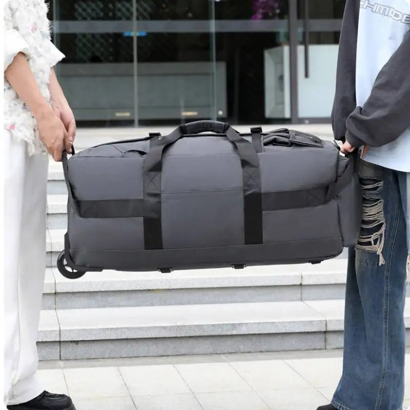 Sac de Voyage Premium Pliable à Roulettes, Grande Capacité pour Sport, Outdoor et Mobilité