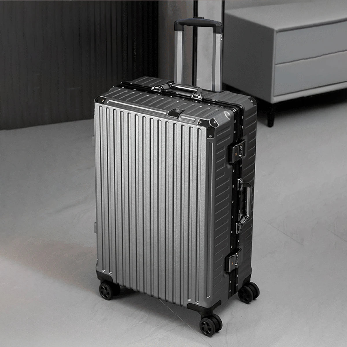 Valise Premium à Roulettes avec Port USB et Serrure à Combinaison, 20 à 28 Pouces