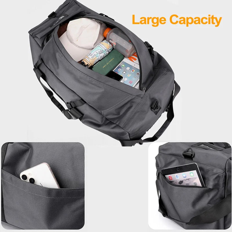Sac de Voyage Premium Pliable à Roulettes, Grande Capacité pour Sport, Outdoor et Mobilité