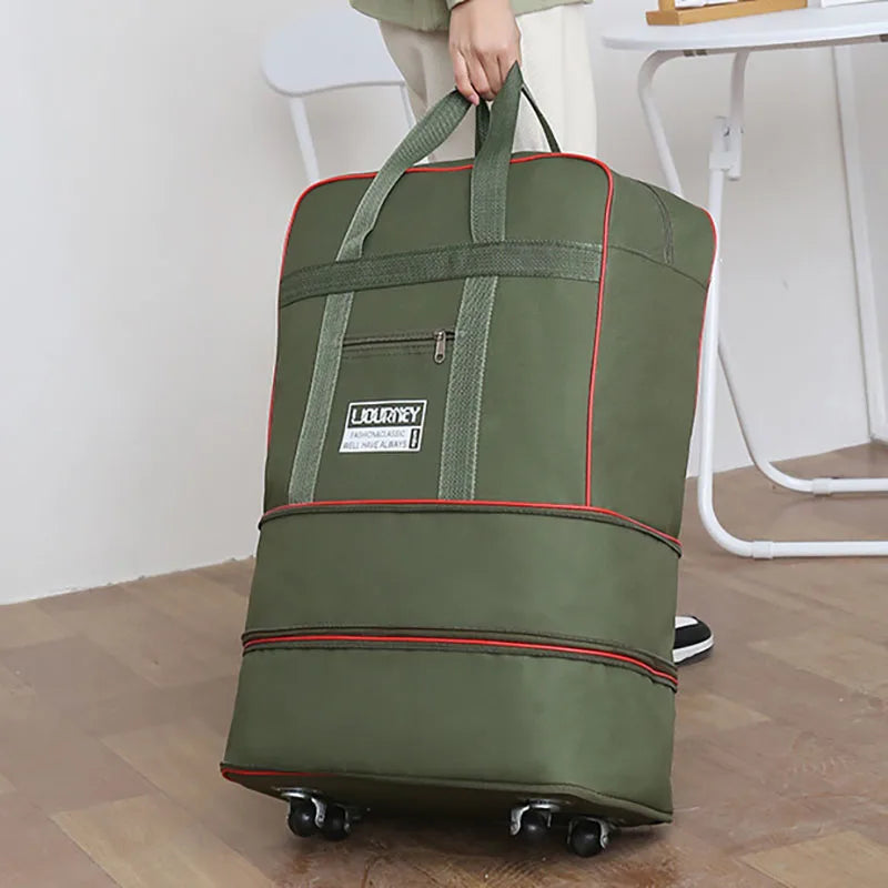 Valise de Voyage Télescopique Premium avec Roues Pivotantes et Compartiment Valise
