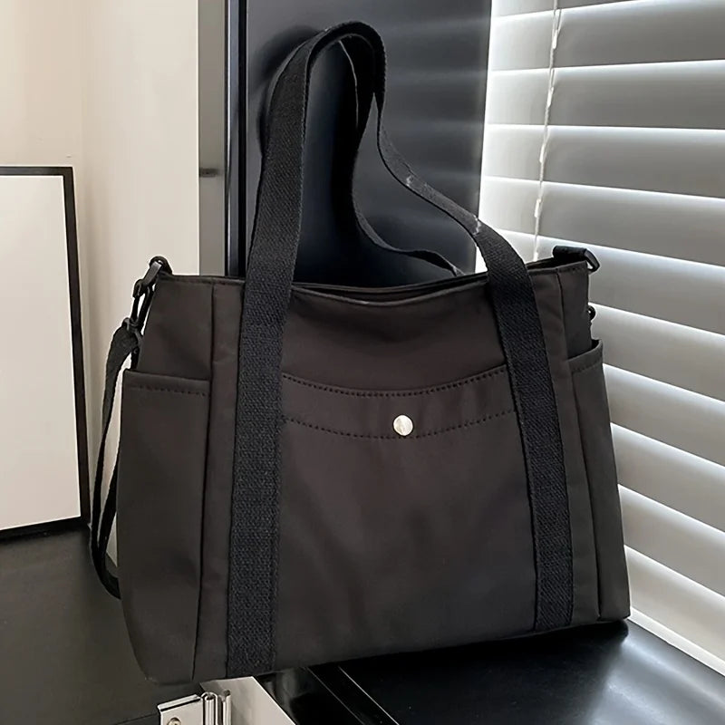 Sac Bandoulière Premium Grande Capacité en Nylon, Élégant et Modulable