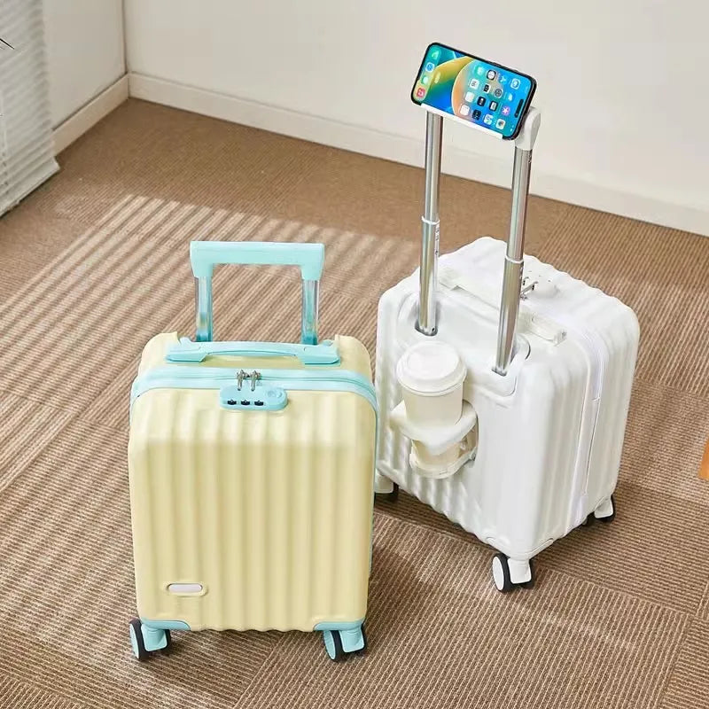 Valise Cabine Ultra Légère et Design avec Porte-Gobelet et Support Téléphone